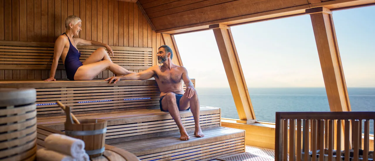 Sauna mit Meerblick